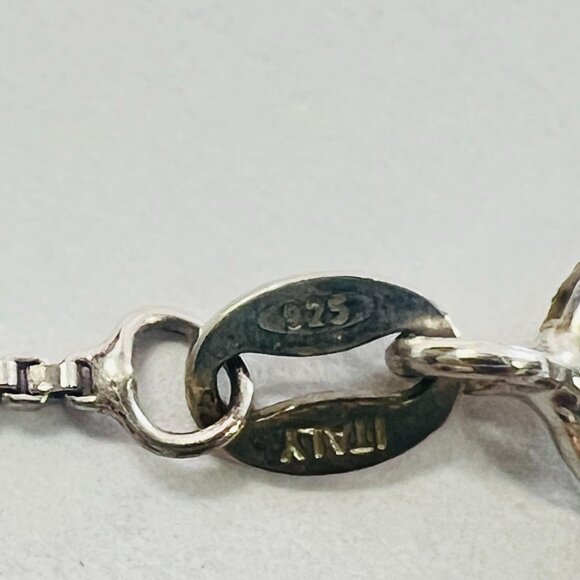 Silver 925 Infinity Butterfly Pendant Necklace CZ 925 Italian Box Chain 18" Gift - Picture 5 of 10